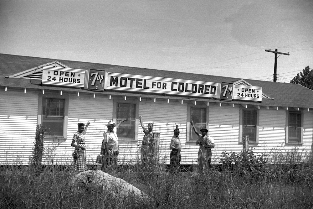 Photo by Milt Hinton<br>
© Milton J. Hinton<br> Photographic Collection <br><b class="captionn"> Mona, Ike Quebec, Doc Cheatham, Mario Bauza, and Shad Collins, Georgia, c. 1950</b>